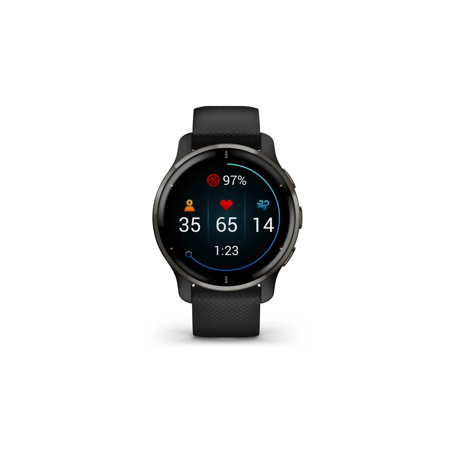 Bracelet Silicone Noir Garmin Venu 2 Plus - Occasion